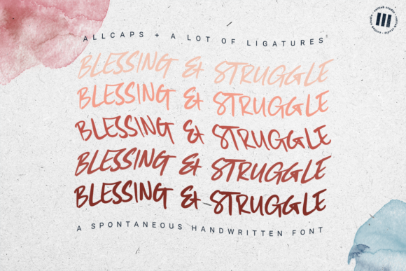 Blessing and Struggle Font for Digital Creativity
