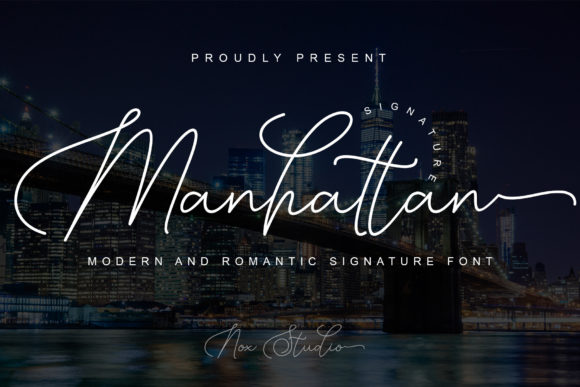 Manhattan Signature: Elevating Campaign Design with Timeless Script Font